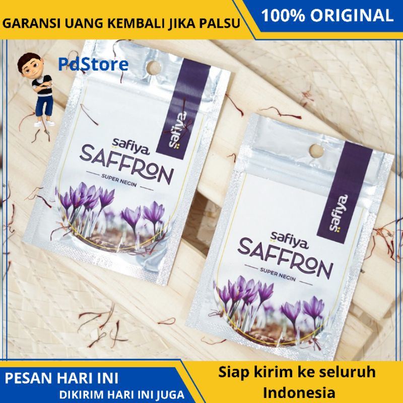 

Bunga Saffron Super Negin Kemasan Sachet 0.15 Gram Finest Gold Safron Authentic Kashmir Afganistan Premium Vitamin Suplemen Original