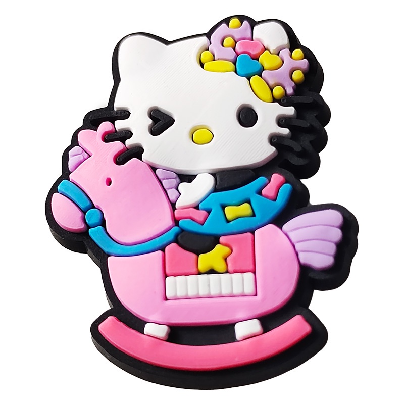 Cute Hello kitty Croc Pin jibz 1pcs Pesona Sepatu Lucu ins girly style DIY Detachable Hias Sandal Aksesoris