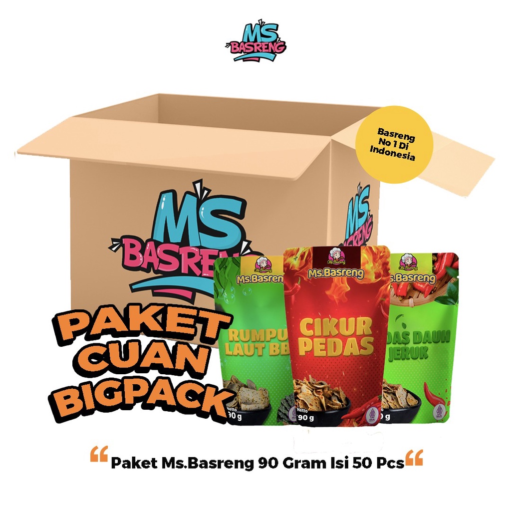 

BASRENG PAKET CUAN 90GR | ISI 50 PCS (ALL VARIAN)