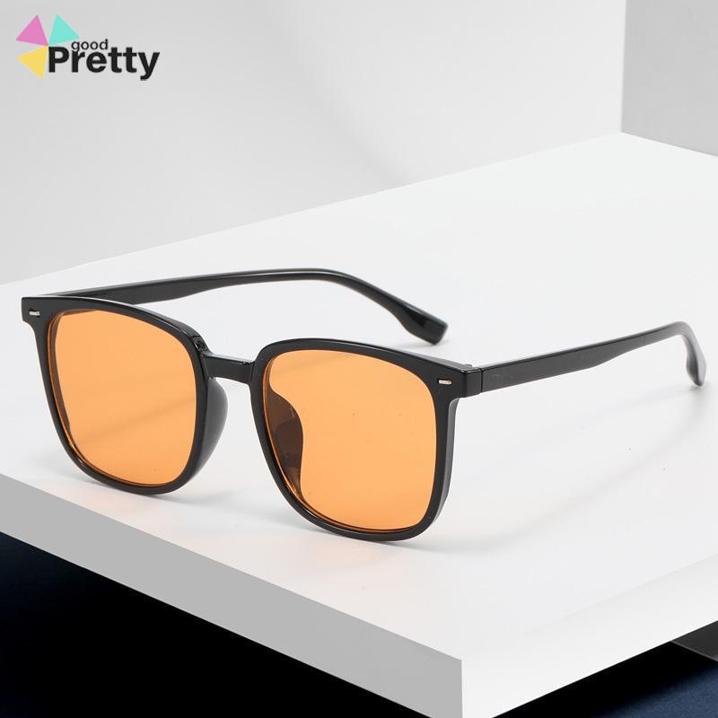 Kacamata Hitam Anti Radiasi Kacamata Korea Fashion Retro Bingkai Hitam Sunglasses Untuk Wanita/Pria - PD