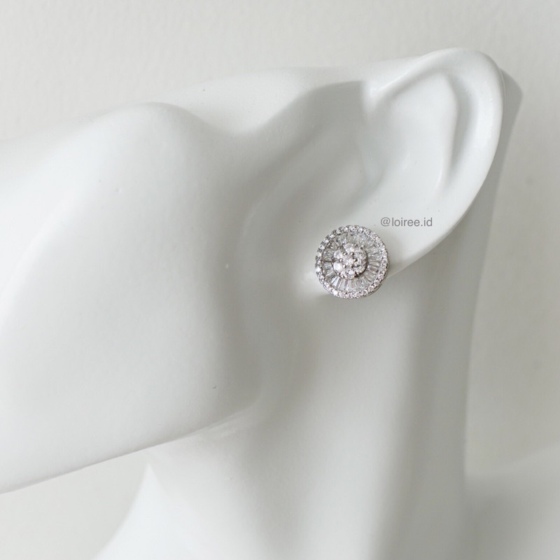 SOHO | Luxe Collection - Zirconia Round Halo Stud Bridal Earrings - Anting Tusuk Wanita