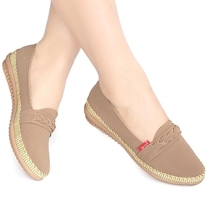 SEPATU WANITA FLATSHOES TERBARU KEKINIAN FLAT SHOES PEREMPUAN SPATU CEWEK SLIP ON CEWE SLIPON IBU IB