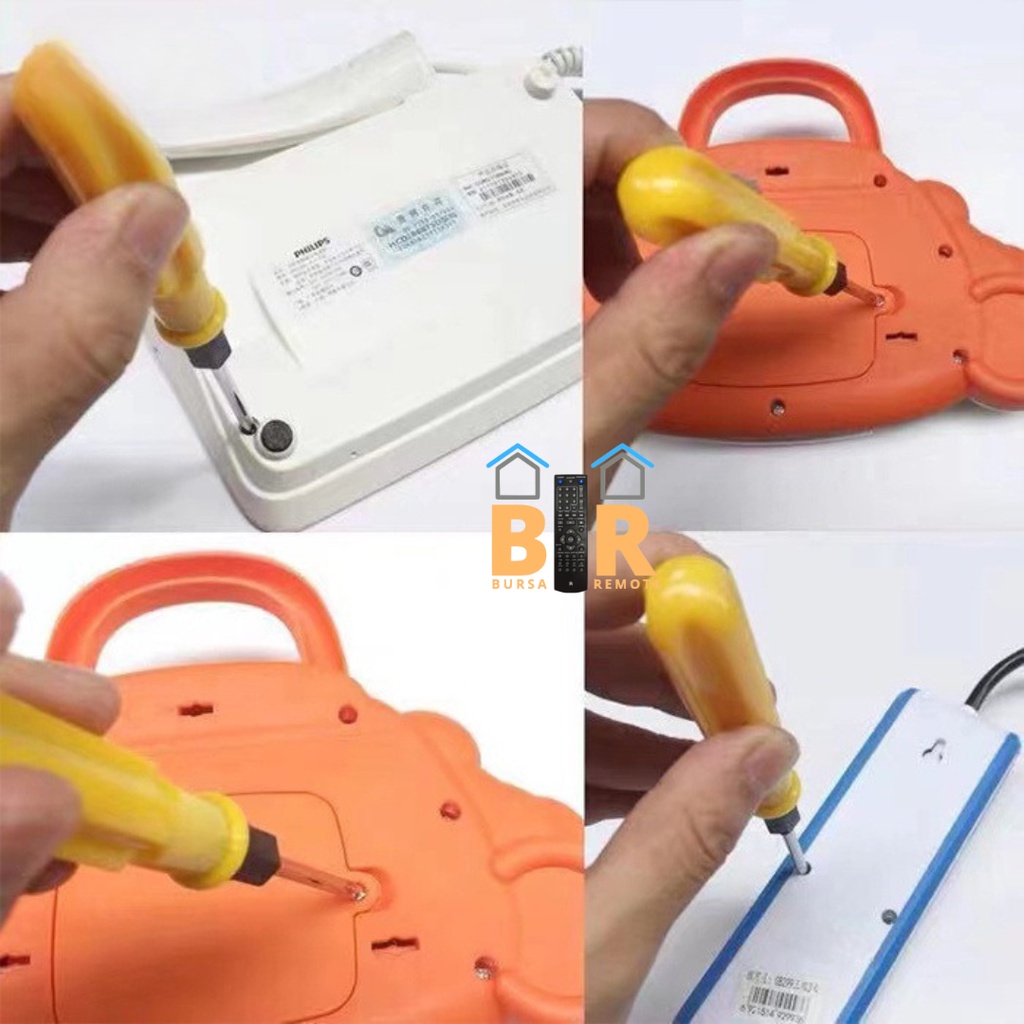 Obeng Bulak Balik Kuning 2WAY Plus Minus 4 - 5MM