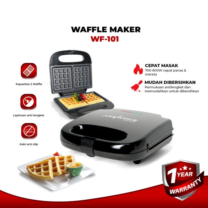 Advance WF101 Waffle Maker Cetakan Waffle Pancake Listrik
