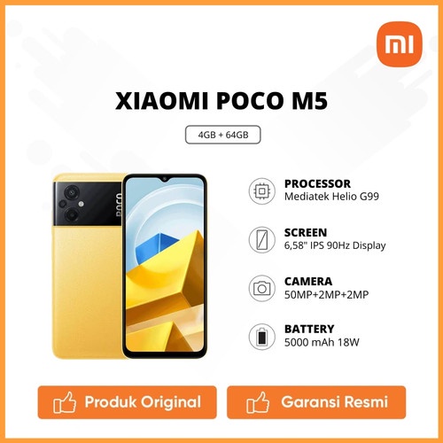 Xiaomi Poco M5 4/64GB NFC Garansi Resmi