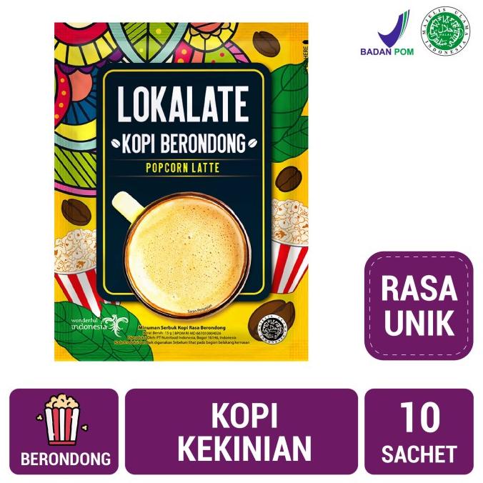 

[BISA COD] Lokalate Kopi Berondong (10 Sch) - Popcorn Latte