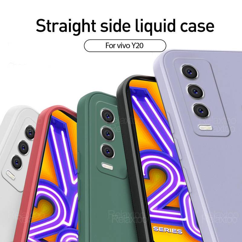 Silikon Cair Matte Sofe Cases Cover Untuk Vivo Y20 Y20i Y20s Y12s Y11s K3 Shockproof