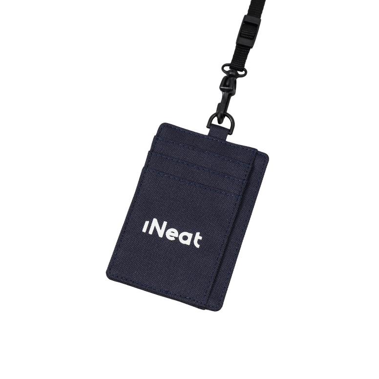 

INEAT CARD HOLDER LANYARD ID CARD NAMETAG WALLET NAVY TERLARISS...,,,,,