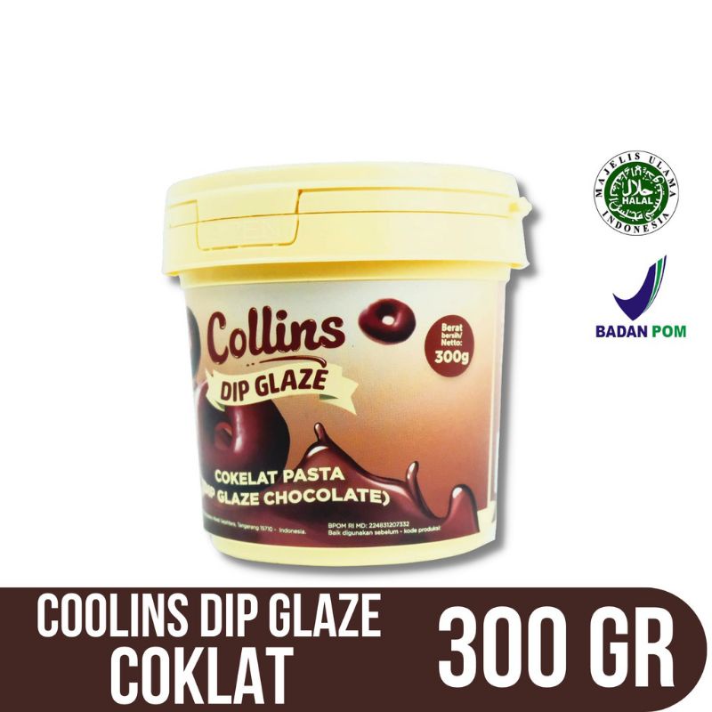 Collins Glaze 300gram Coklat Strawberry Tiramisu Green Tea Milk Taro