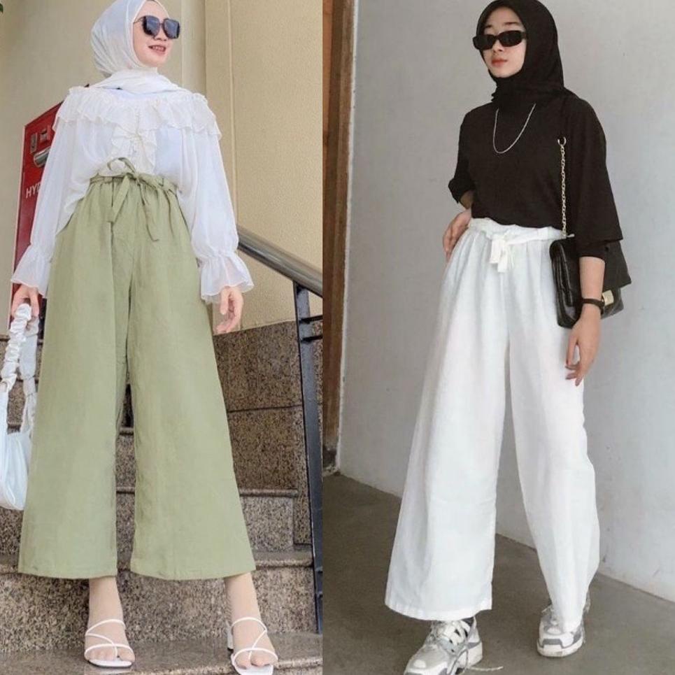 [TTG.21De22ᴵ] 1KG MUAT 4PCS | KULOT LINEN RAMI TALI RIBBON PANTS KAWA KOREAN STYLE HITS OOTD SELEBGR