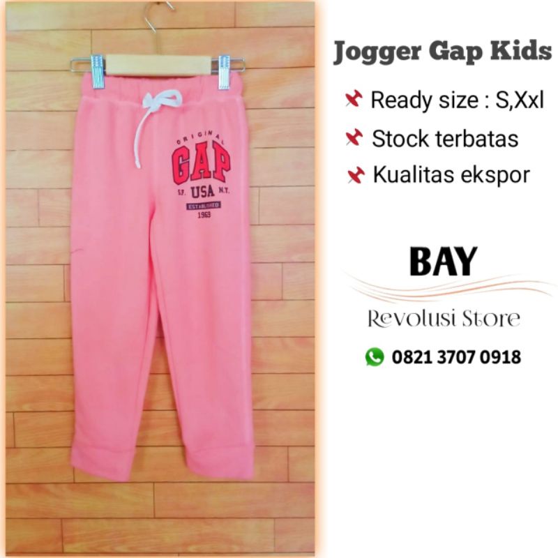 Jogger anak perempuan atau celana jogger gap kids berkualitas ekspor bahan lembut nyaman dipakai