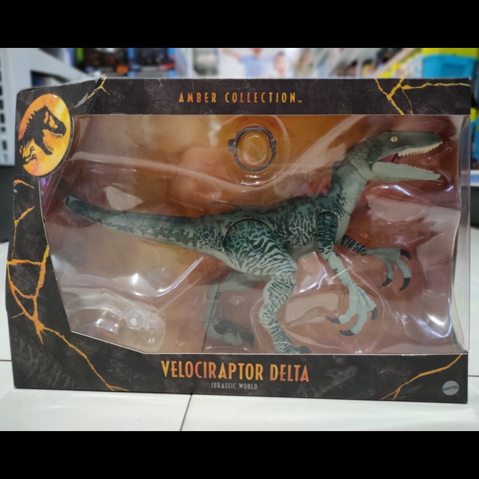 Miniatur Mainan Dinosaurus Velociraptor Delta Amber Jurasic World