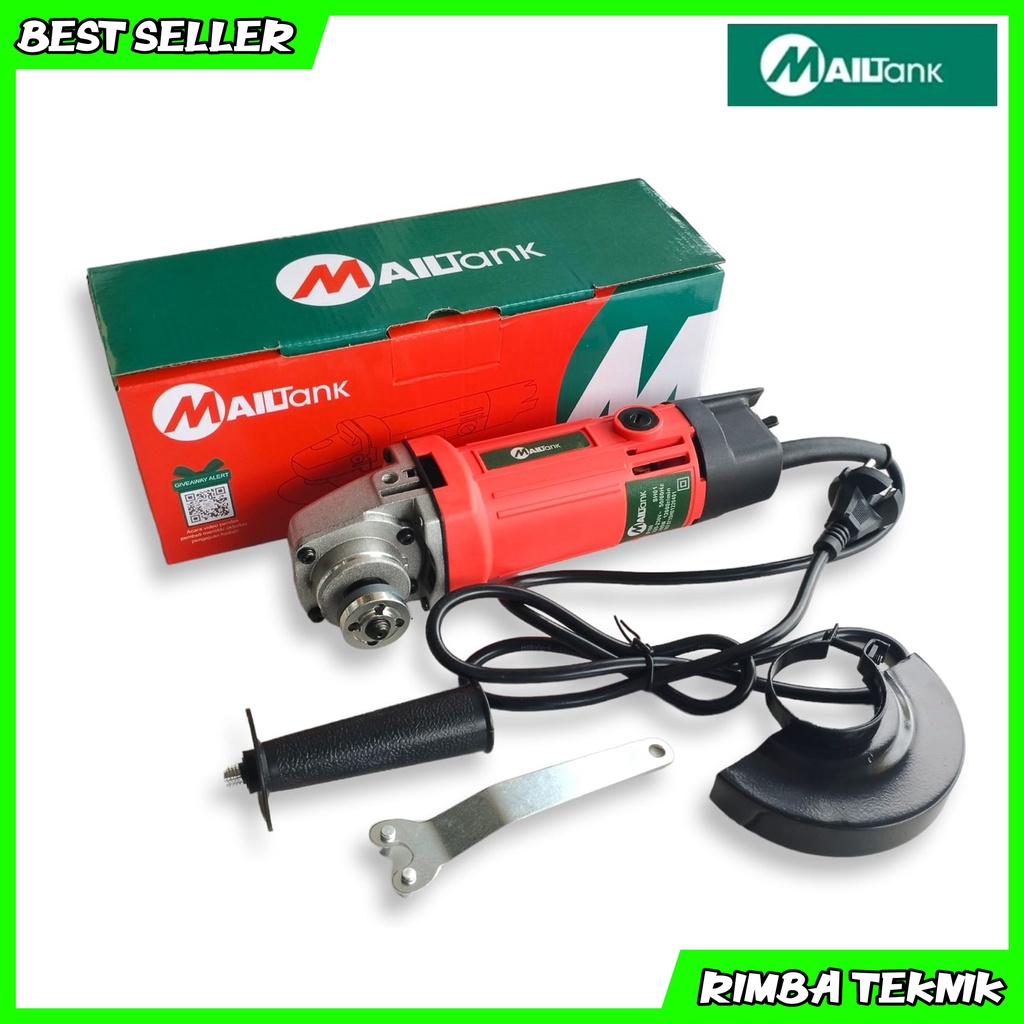 MAILTANK SH-01 Angle Grinder Mesin Gerinda tangan Gerinda listrik MailTank Gurinda murah Grenda Gurinda Gerinda Tangan Poles 4 Inch Free 1 Set Areng