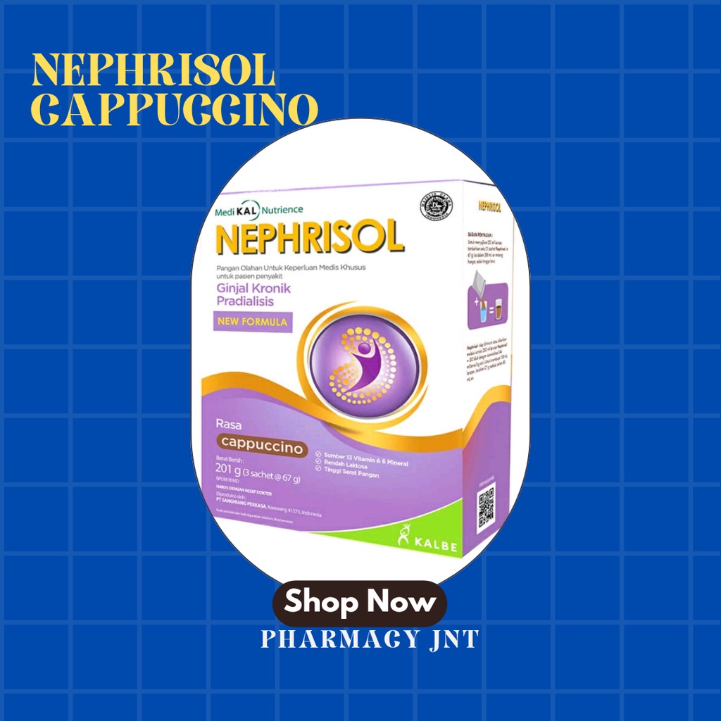 SUSU NEPHRISOL ISI 201 GR / NUTRISI GINJAL KRONIS BELUM CUCI DARAH/ NUTRISI PASIEN GAGAL GINJAL PRADIALISIS