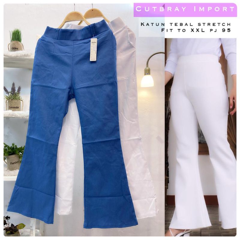 cutbray import katun Stretch tebal/fashion wanita modern