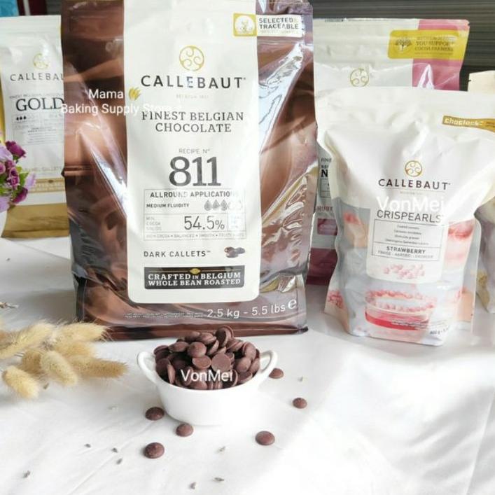 

FREE ONGKIR!CALLEBAUT 811 200 GR 54.5% Couverture Dark Chocolate Callets|SQ5