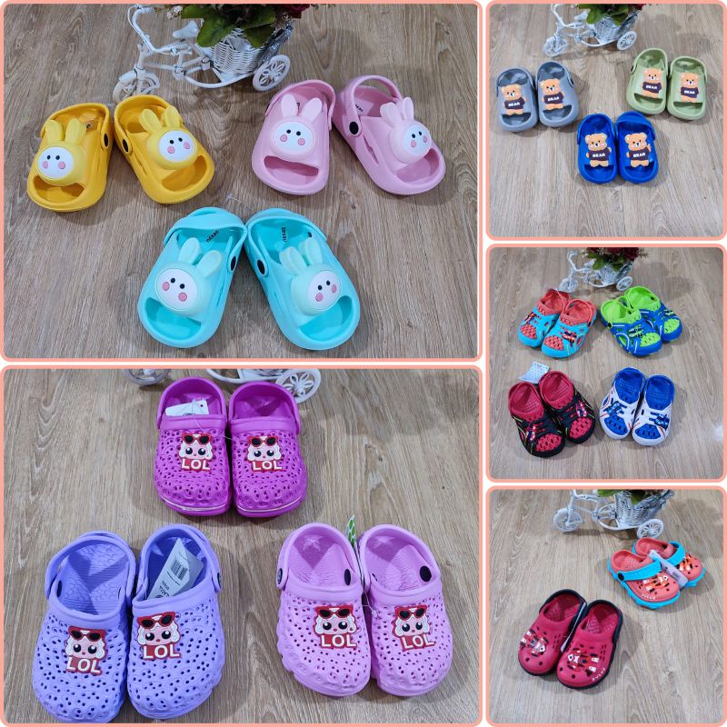 Sandal harian anak laki-laki perempuan | sandal karet | sandal kodok | sandal busa | sandal jelly | 