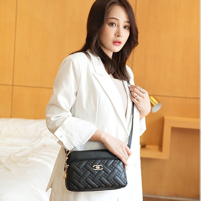 TAS SELEMPANG WANITA COASTAL PESTA IMPORT KULIT HITAM PREMIUM SLINGBAG TA715B5 KOREA REMAJA CEWEK KEKINIAN SHOULDER BAG BRANDED BATAM FASHION CASUAL SIMPLE