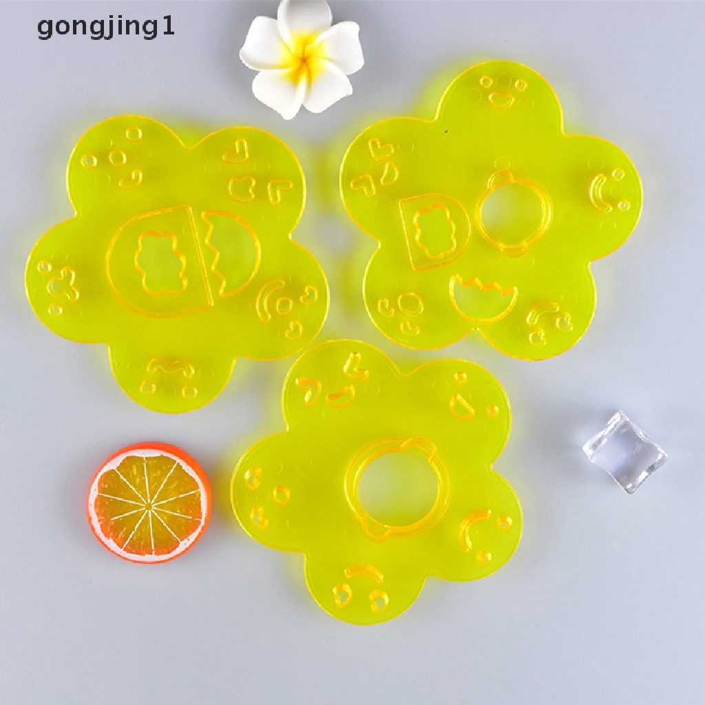 Ggg 2/3 /4Pcs Cetakan Ekspresi Wajah Kartun Rice Ball Mold DIY Alat Embos ID