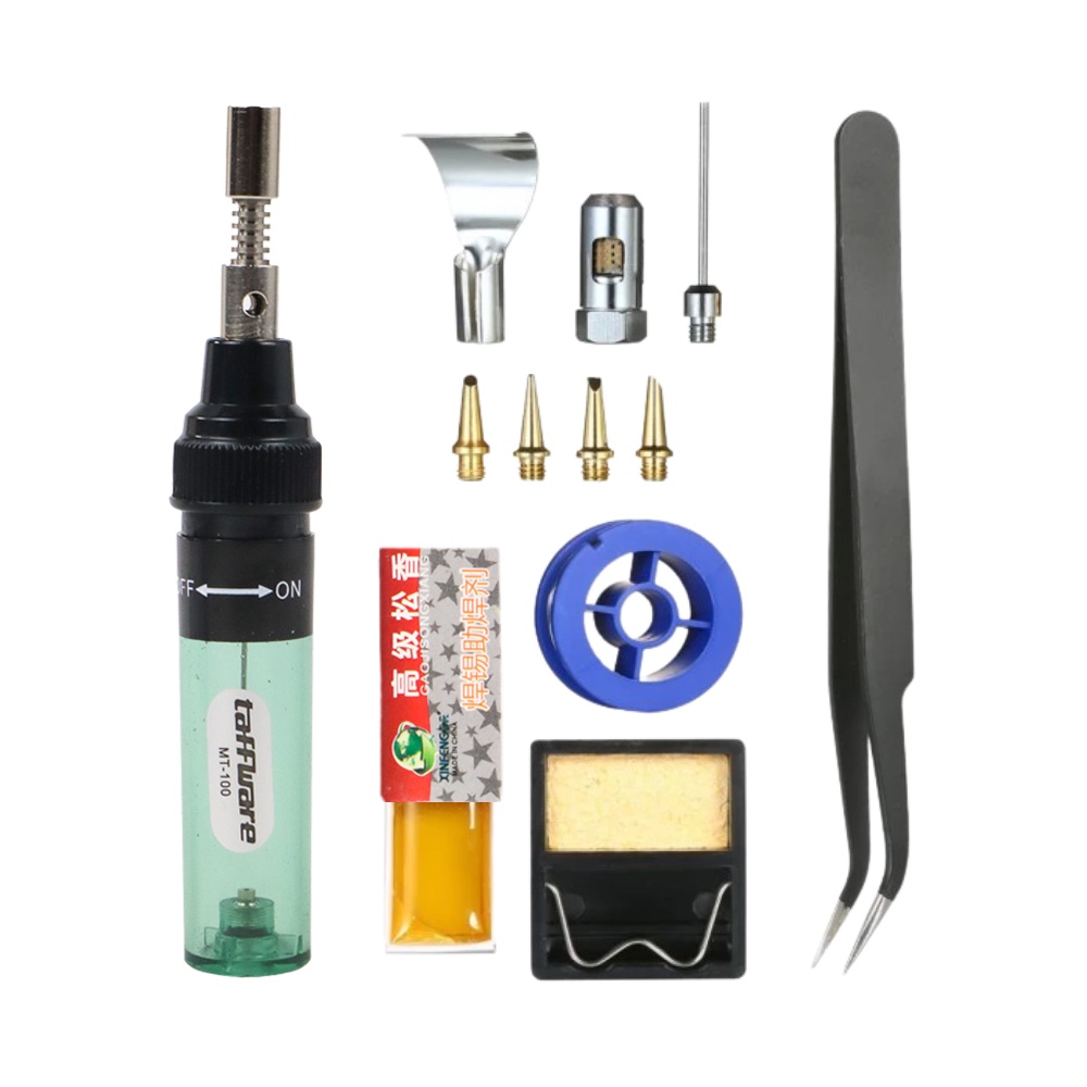 Taffware Solder Gas Butane Portable Iron Pen - MT-100 - Black - 7ROT4QBK