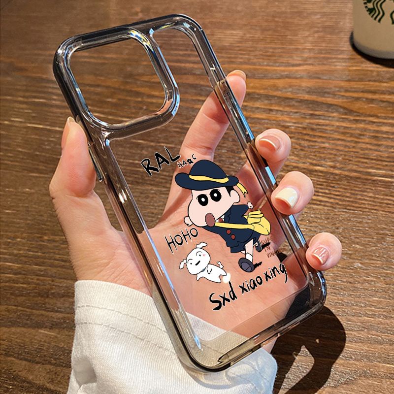 IPHONE Happy boy go School Shockproof Soft Phone Case Kompatibel Untuk Iphone11 12 14 13 Pro XS Max X XR 78 6 6S Plus Casing Transparan TPU Cover