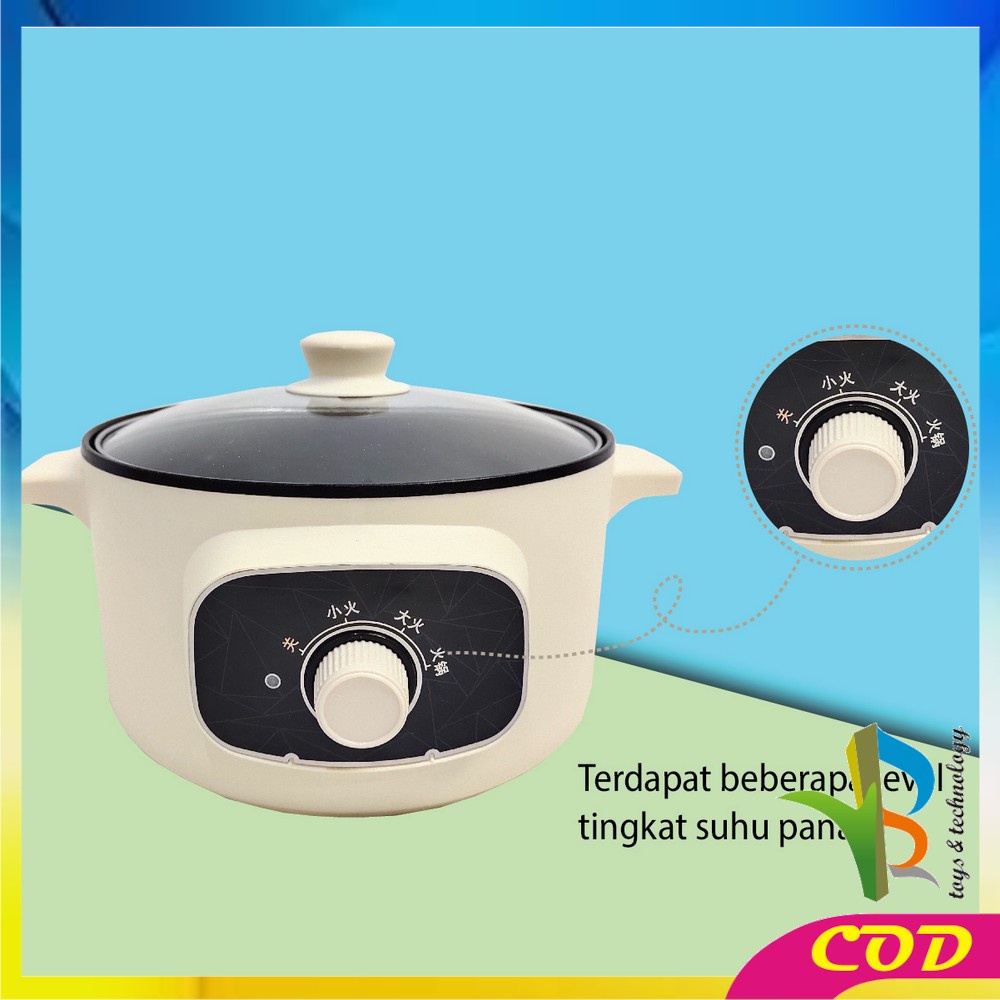 RB-C519 Panci Listrik Eletrik Portable Serbaguna / Pan Anti Lengket Kukusan Stainless / Electric Cooker Multifungsi