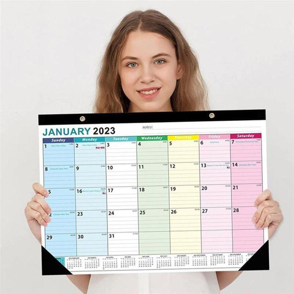 Preva Kalender Dinding Kreatif2023Hadiah Tahun Baru Tahun Akademik Perencanaan Vertikal Kalender Rumah Tangga Untuk Teman Kalender Gantung