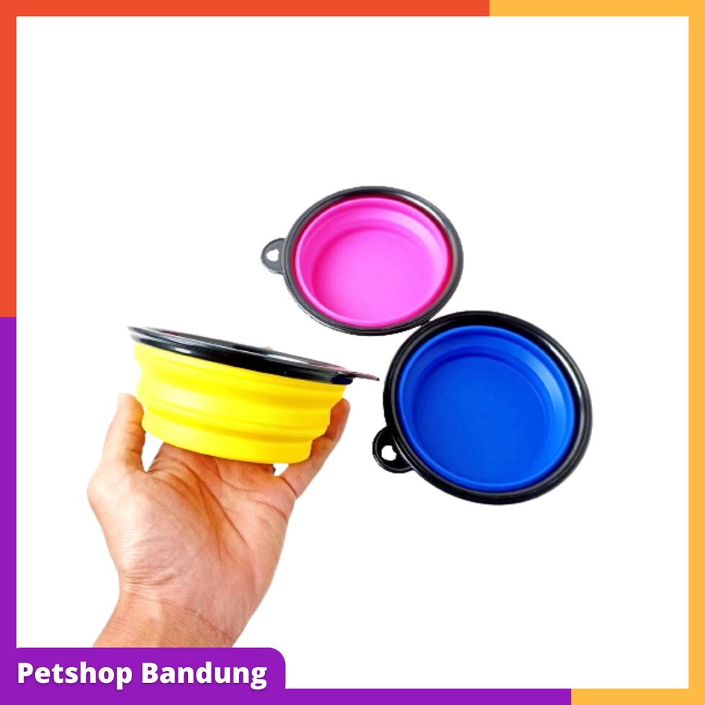 PETSHOP BANDUNG Pet Bowl Silicone - Tempat Makan Silikon Kucing & Anjing