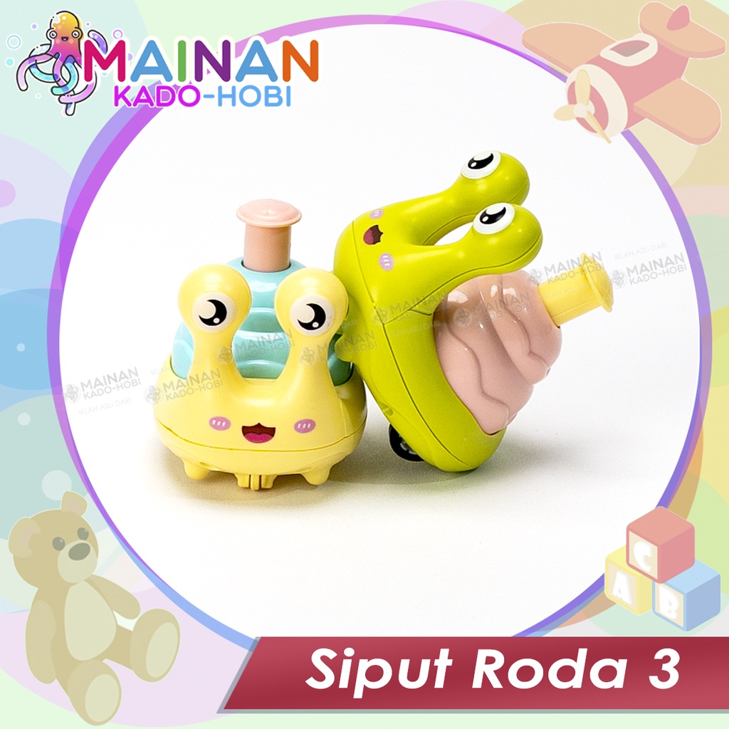 MAINAN ANAK EDUKASI PULL BACK CAR MINIATUR ANIMAL HEWAN SIPUT RODA 3