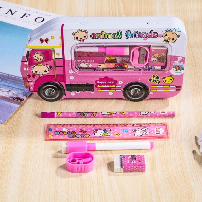 

Tempat Pensil Tweedytoys - Car Shape Pencil Box Set / Kotak Pensil Mobil Kaleng