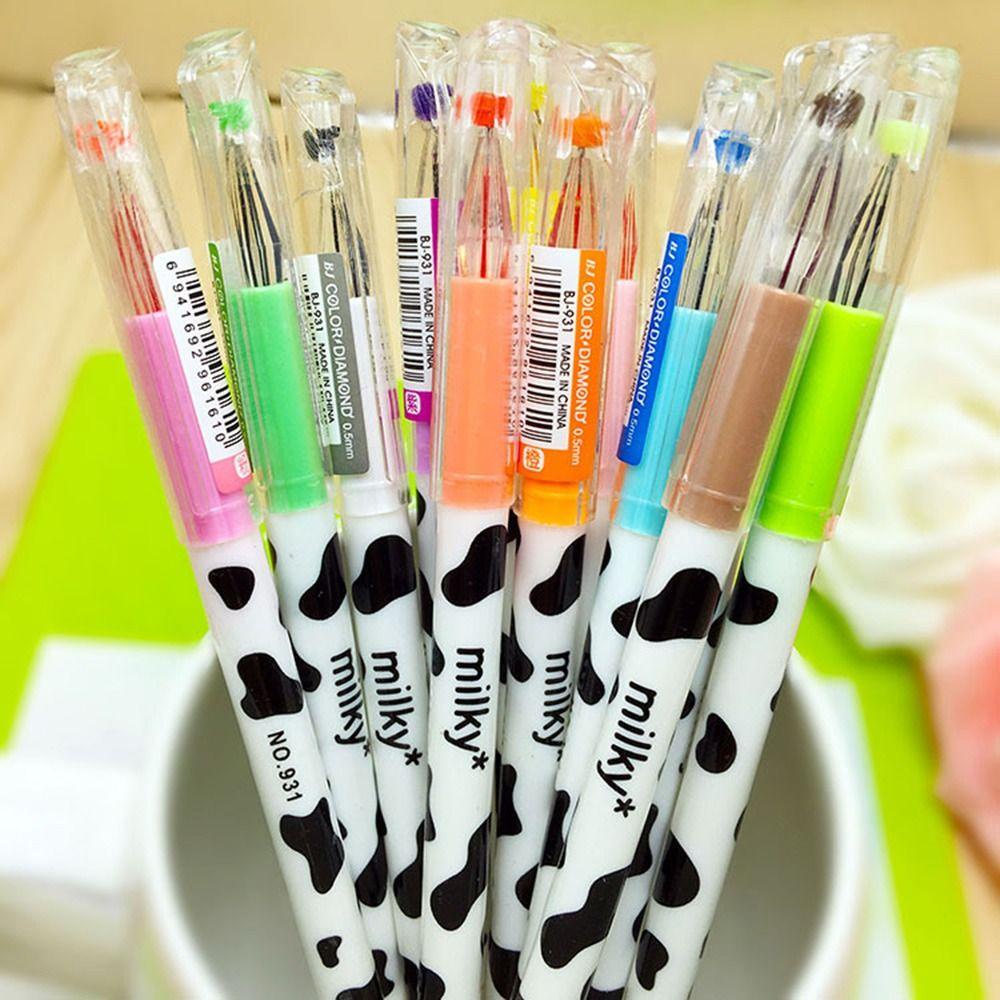 Nanas 12warna /Set Gel Pen Kreatif Alat Tulis Kartun Siswa Hadiah Berlian Tip Pen