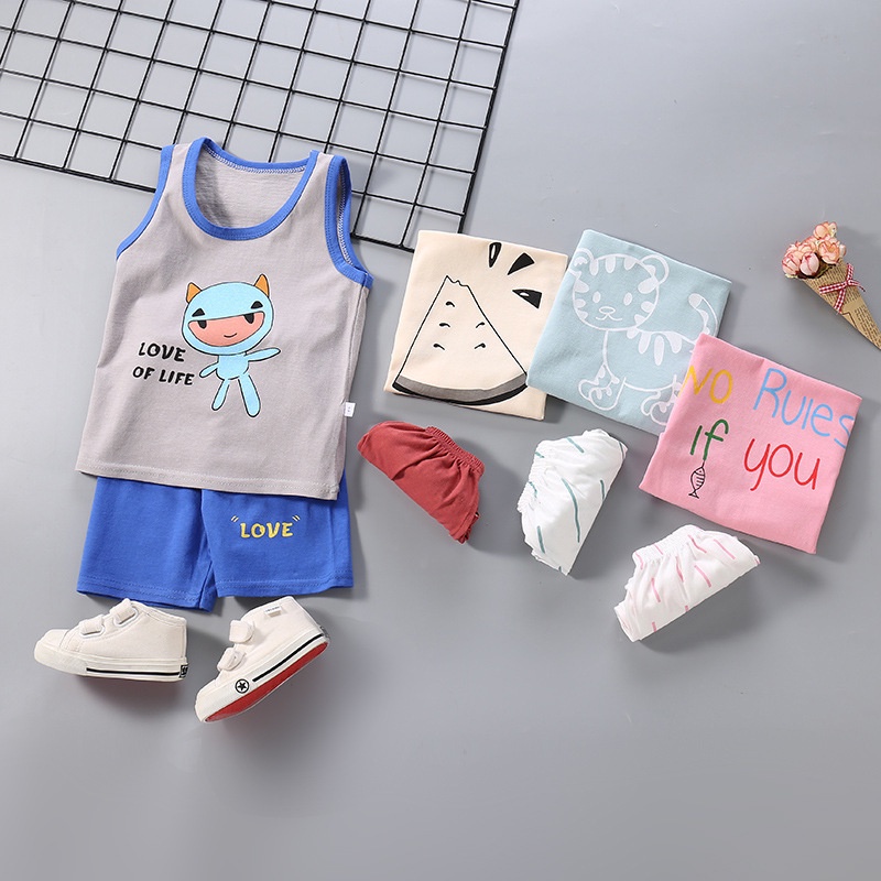 IL - SETELAN SINGLET BAYI DAN ANAK KARAKTER  / SET SINGLET COMBI ANAK MOTIF LUCU