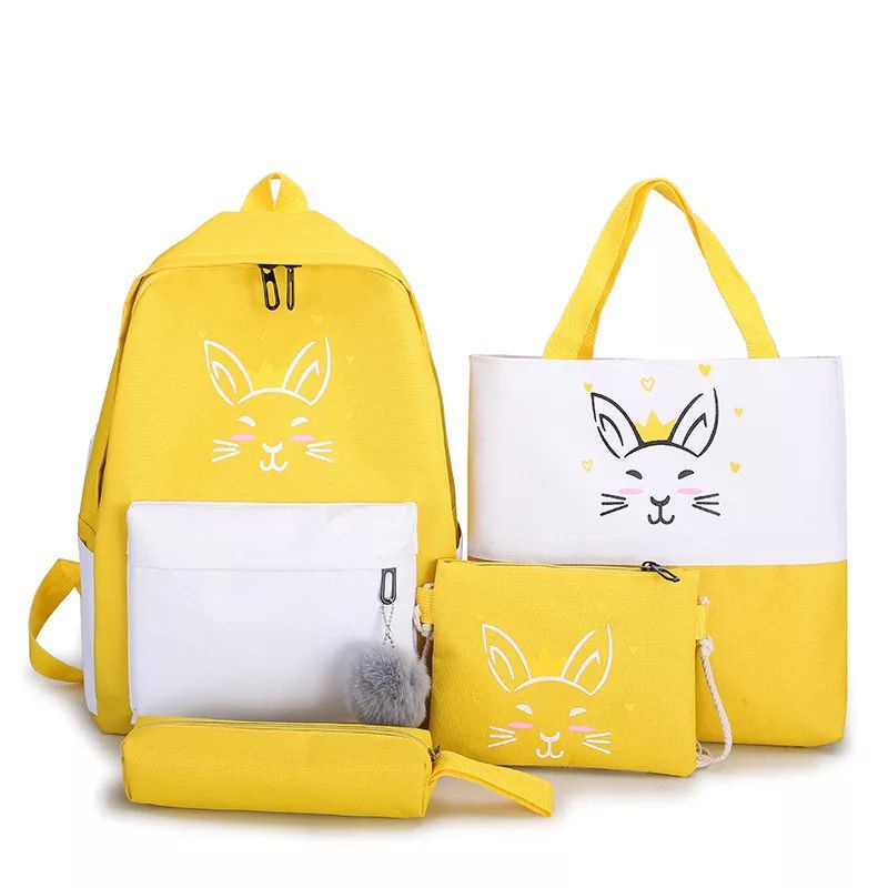 Arifirn Zaskia - Tas Ransel Sekolah Anak Dewasa SD SMP SMA | Tas Beranak isi 4pcs