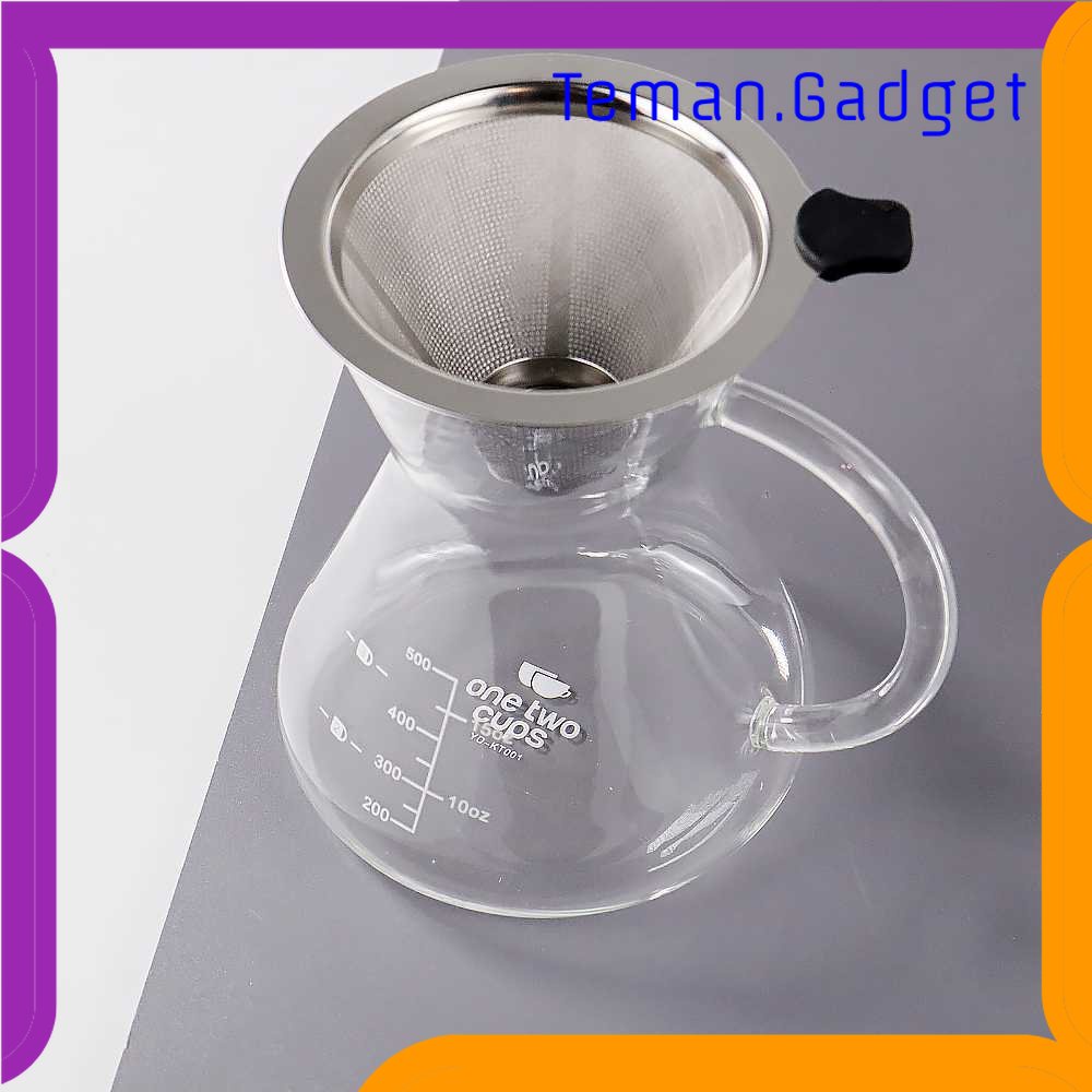TG - DPR One Two Cups Coffee Maker Pot V60 Teko Kopi 500ml + Filter - YD-KT001