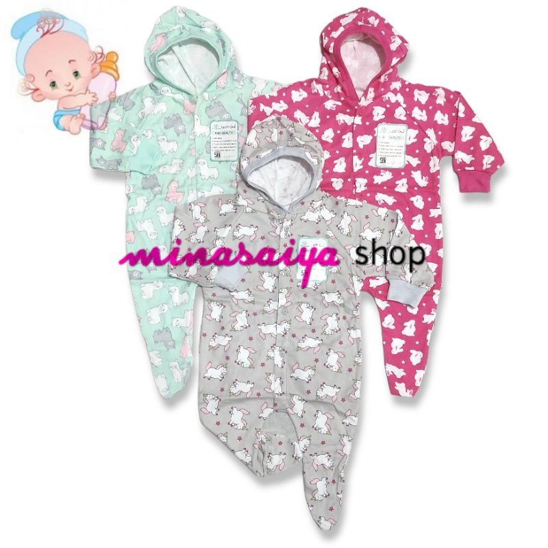 LITTLE OWL Jumper Jumpsuit Bayi SNI Topi Tutup Kaki Usia 0 s.d 18 bulan