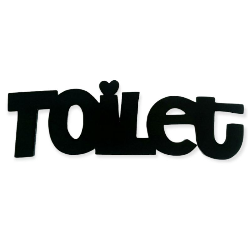 Promo Hiasan Dinding  Walldecor Tulisan Kayu TOILET