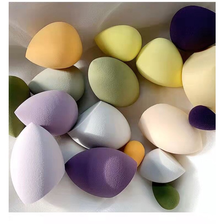 6pcs Blender Makeup Kosmetik Puff Makeup Sponge Dengan Kotak Penyimpanan Foundation Bedak Sponge Alat Kecantikan Make Up