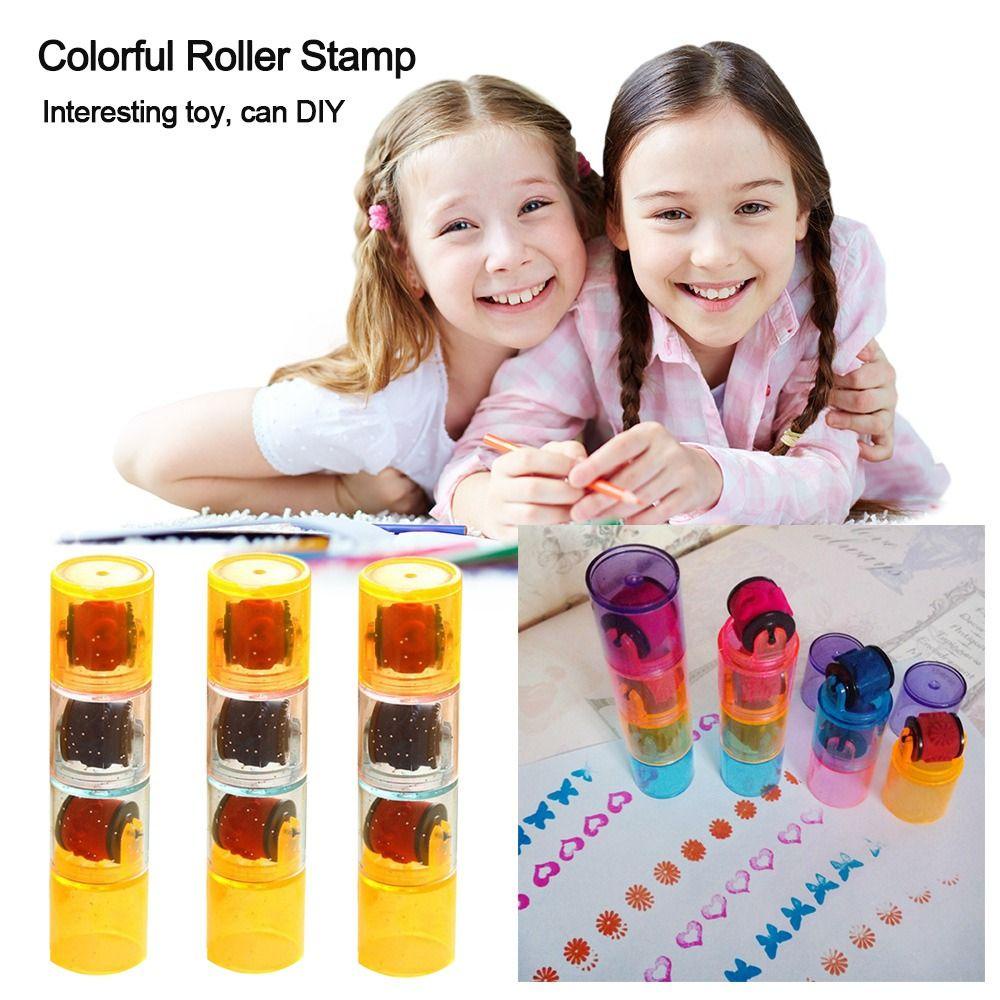 Preva Colorful Stamp Seal Anak-Anak Hadiah Anak Mainan Anak Perlengkapan Scrapbooking Mainan Lucu