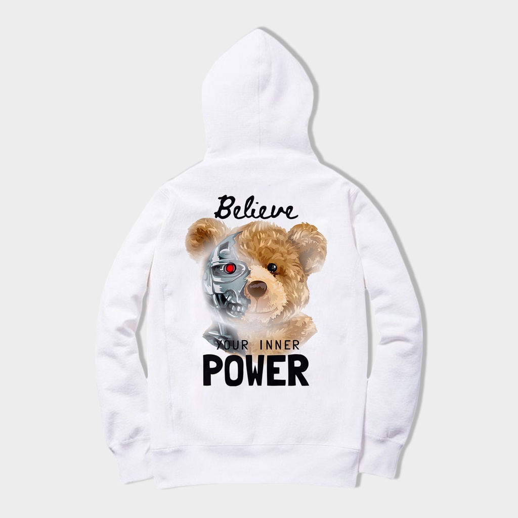 Jaket Hoodie Pria Wanita Jaket Fleece PANDA BELIEVE