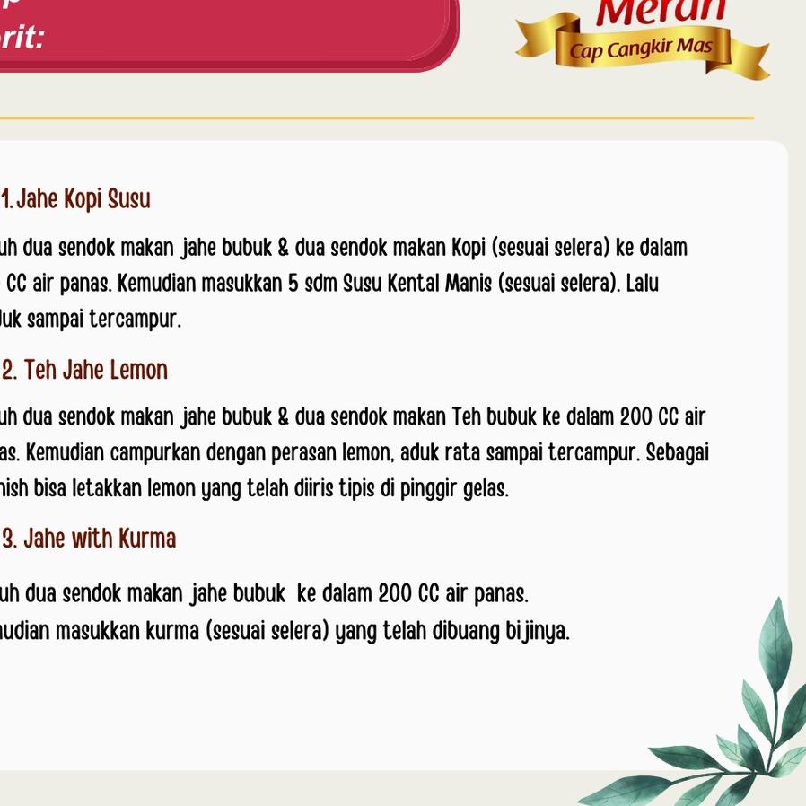 

Jahe Merah Cap cangkir Mas Original Toples 330 Gram Terlaris