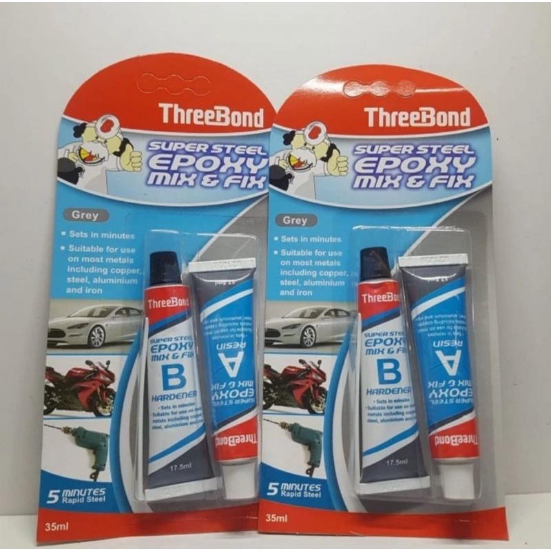 

Lem Besi Threebond Epoxy Mix & Fix 5 Menit 35 Gram High Quality