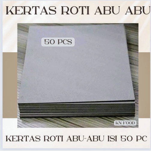 

Kertas Roti Abu-Abu 1 rim isi 500 lembar Kertas Makanan Abu abu Baking Paper Wrapping Paper 25x25 cm