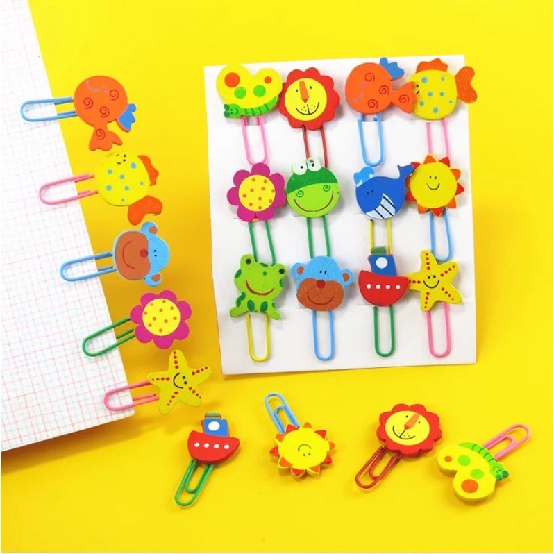 

penjepit kertas model karakter lucu Cute Penjepit Klip Kertas Karakter Paper Clip Korean Push Per PCS