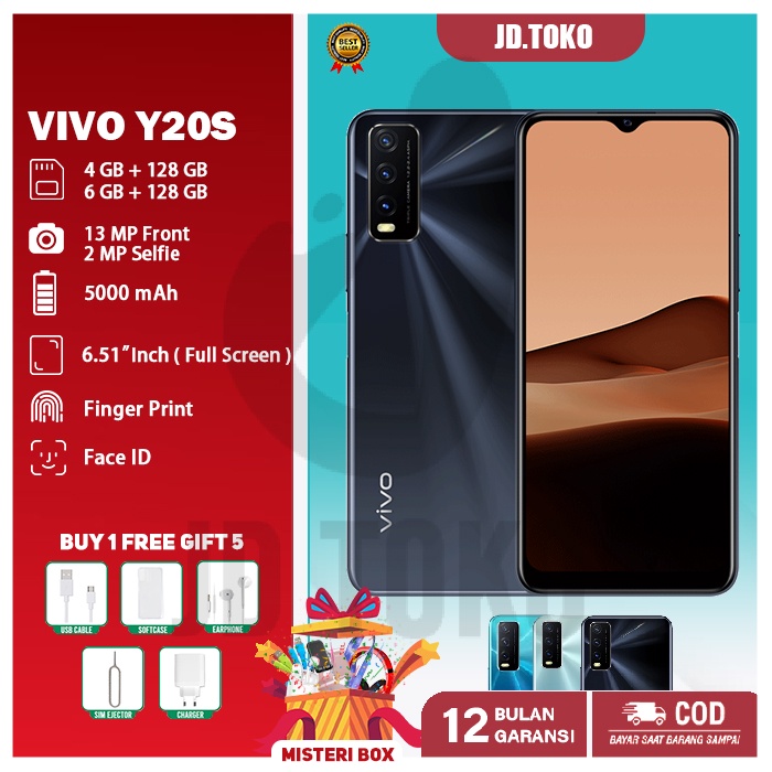 VIVO Y20S 6/128 GB Hp Smartphone Bergaransi Termurah