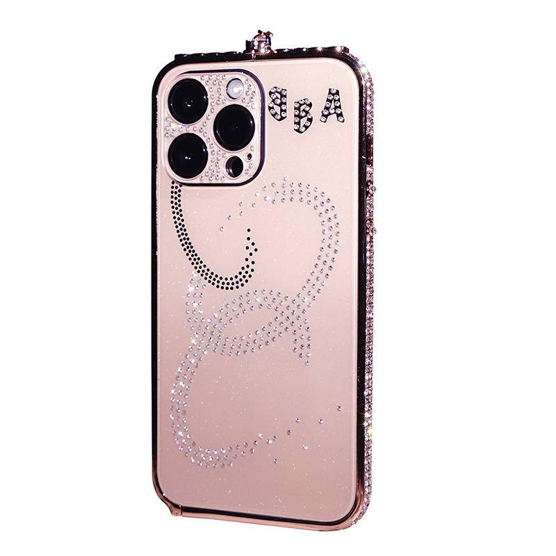 IPHONE Bling Berlian Mibile Ponsel Bumper Armor Case Untuk iPhone14 13 12 11 Pro Plus Case Glitter Berlian Imitasi Bingkai Logam Untuk iPhone14 iPhone13 iPhone12 iPhone11