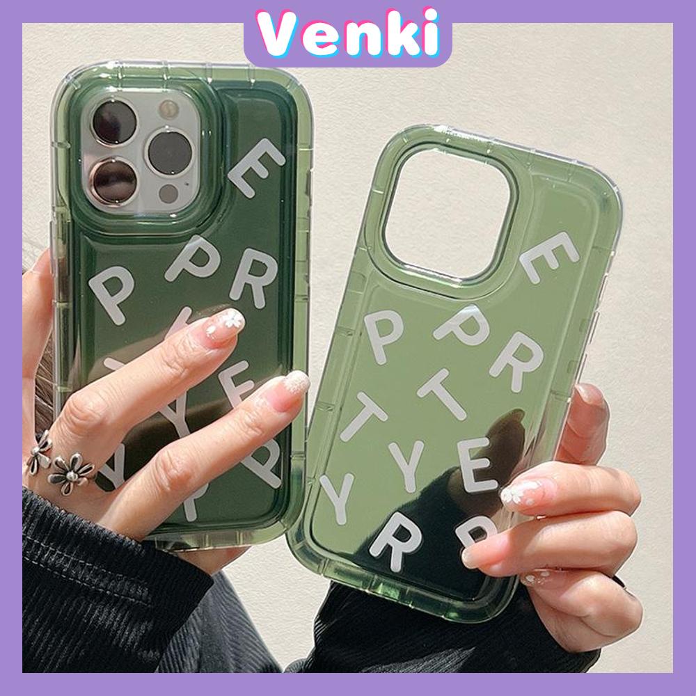 Case For iPhone 14 Pro Max TPU Soft Jelly Airbag Clear Green Case Creative Letters Camera Protection Shockproof For iPhone 14 13 12 11 Plus Pro Max 7 Plus X XR