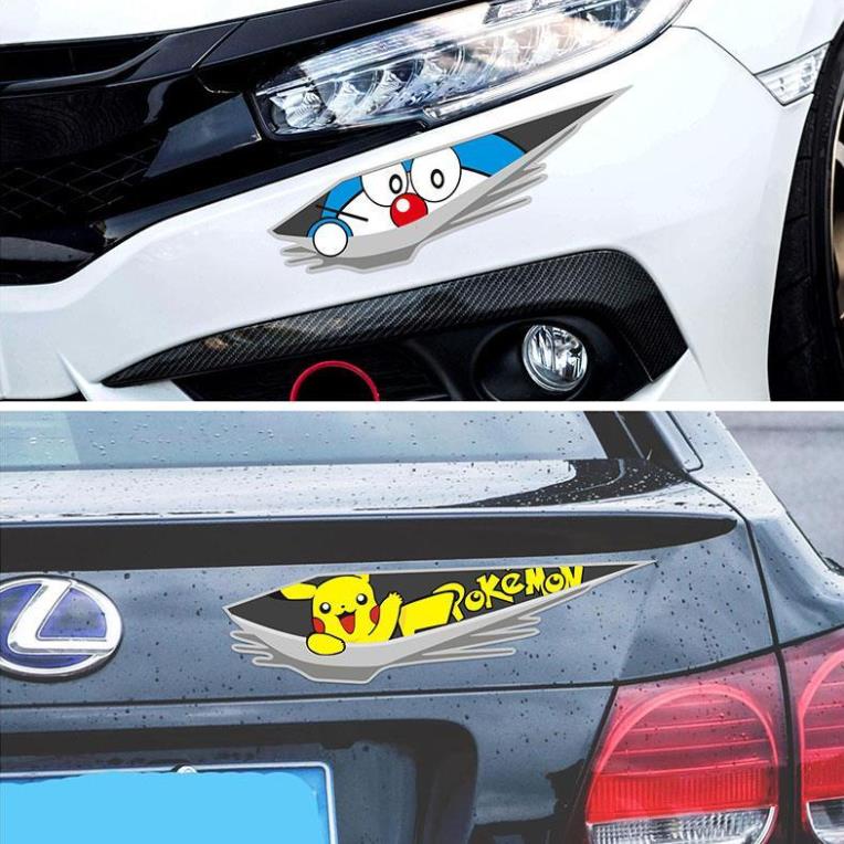 Stiker Kartun Mobil Untuk Menutupi Goresan Stiker Mobil Penampilan Stiker Kepribadian body Mobil