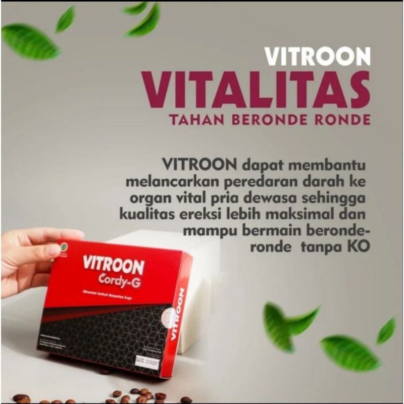 Vitroon cordy G/ penambah stamina pria kemasan terbaru isi 5 sachet