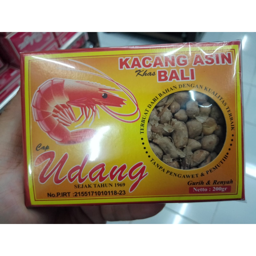 KACANG ASIN CAP UDANG 200GR KHAS BALI HALAL GURIH, RENYAH