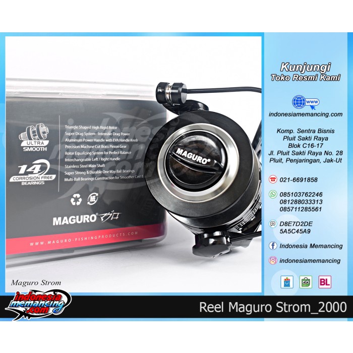 Reel Pancing Power Handle Reel Mancing Spinning Maguro Storm 2000 Best Seller]